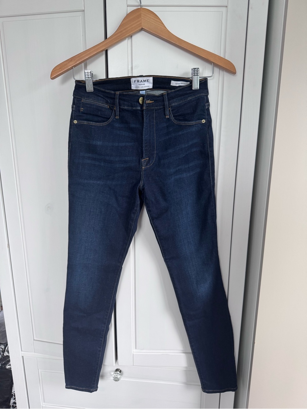 FRAME Denim Dark Blue Skinny Jeans